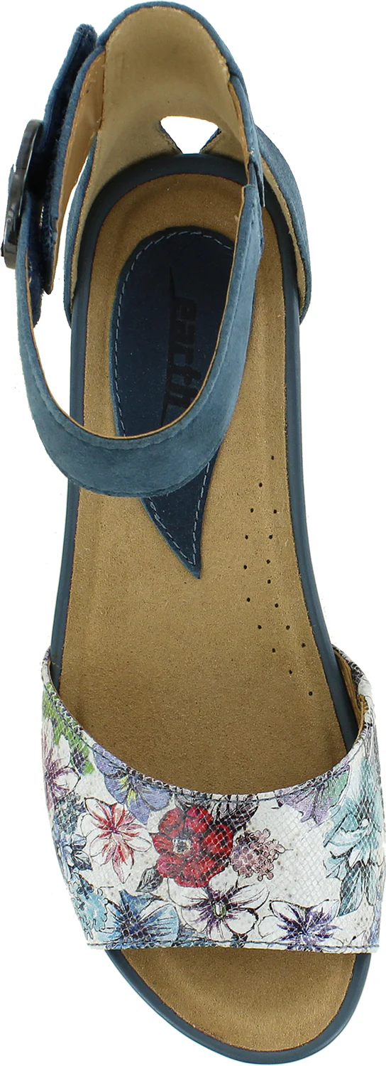 Women's Earth Hera Blue Printed Leather - Image 2