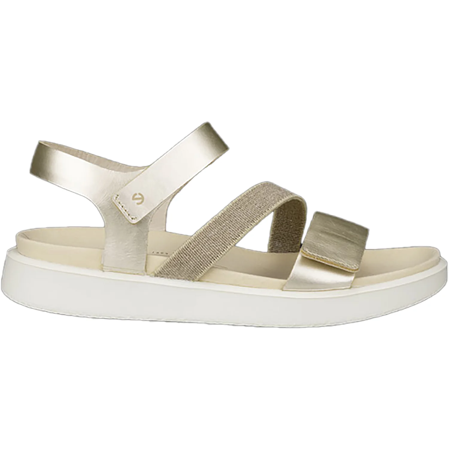 Ecco Flowt Women's Sandals Pure White Gold