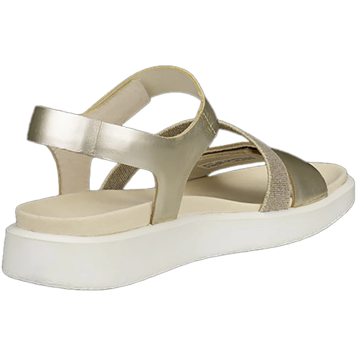 Ecco Flowt Women's Sandals Pure White Gold - Image 3