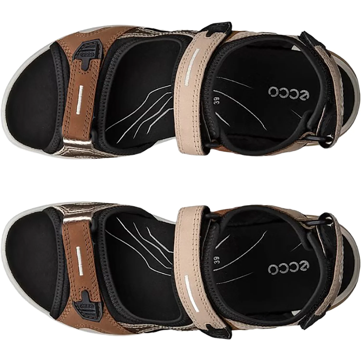 Ecco Offroad Yucatan Women's Outdoor Sandals Multicolor Brown - Image 2