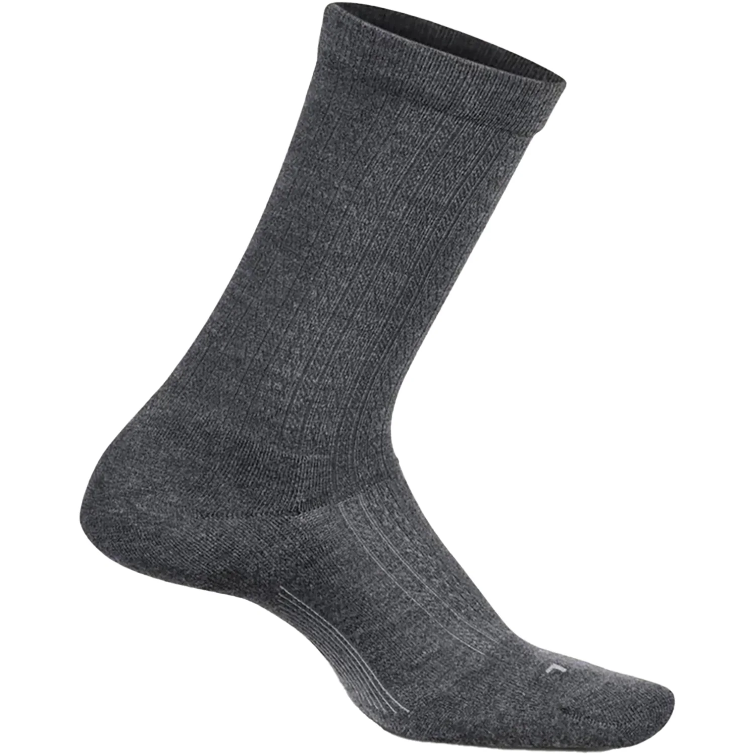 Feetures Texture Crew Women's Athletic Shoes Socks Grey