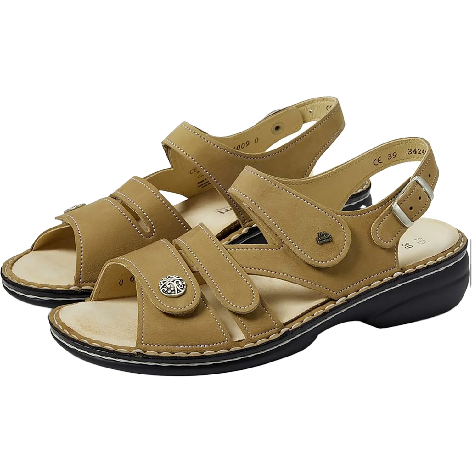 Finn Comfort Gomera Soft Women's Support Sandals Tan Nubuck - Image 2