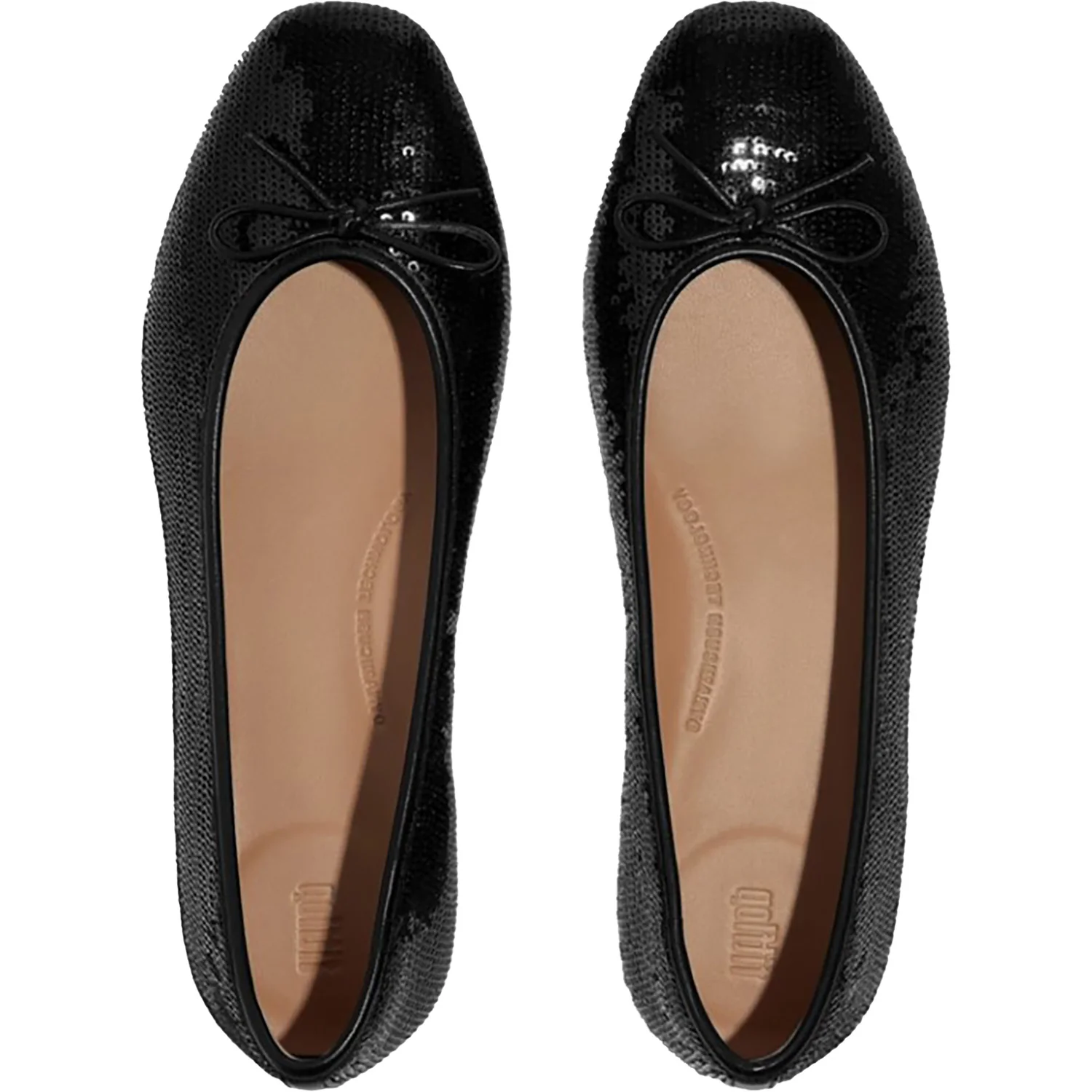 Fitflop Delicato Bow Sequin Ballet Flat Women's Dress Flats Black - Image 2