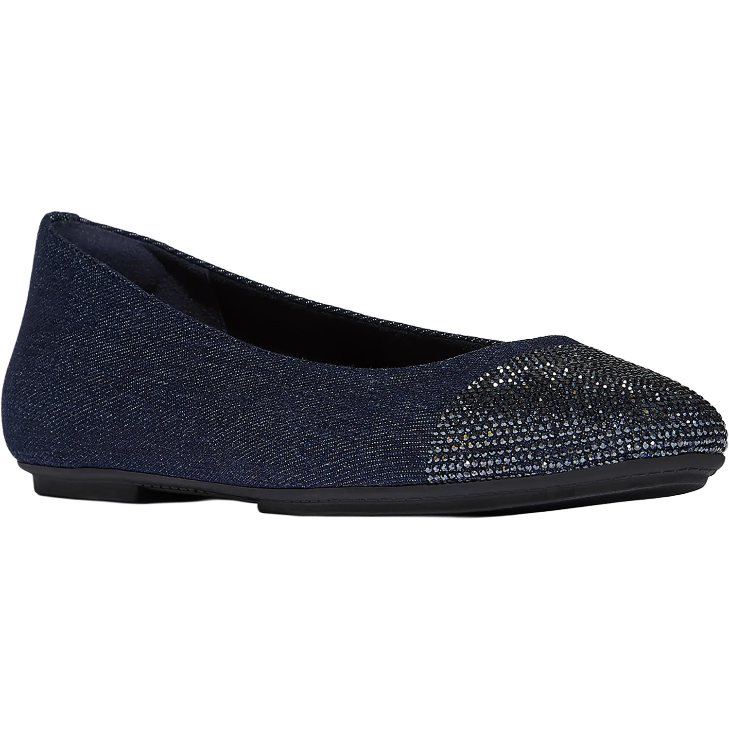 FitFlop Delicato Crystal Cap-Toe Ballet Flat Women's Flats Denim - Image 4