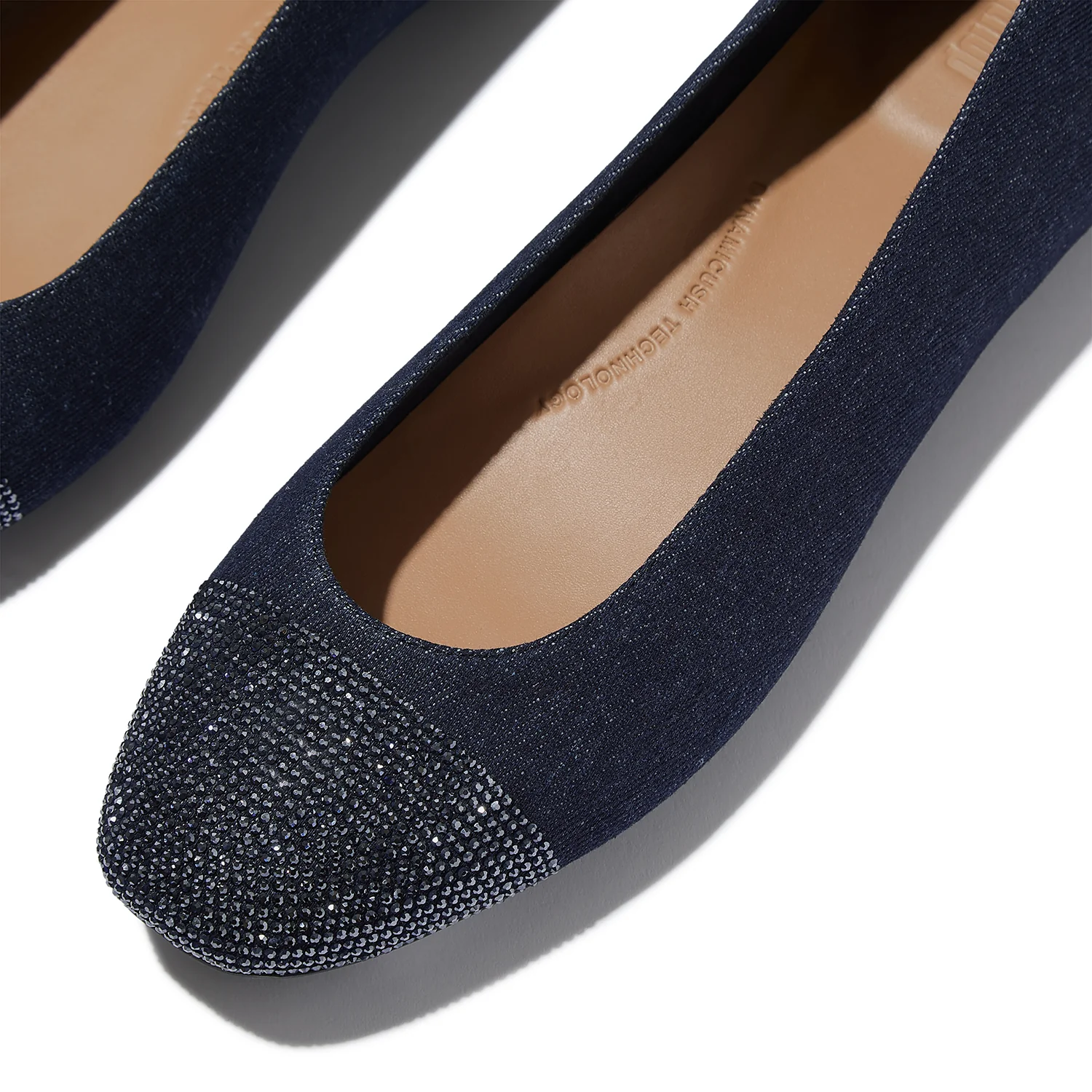 FitFlop Delicato Crystal Cap-Toe Ballet Flat Women's Flats Denim - Image 5
