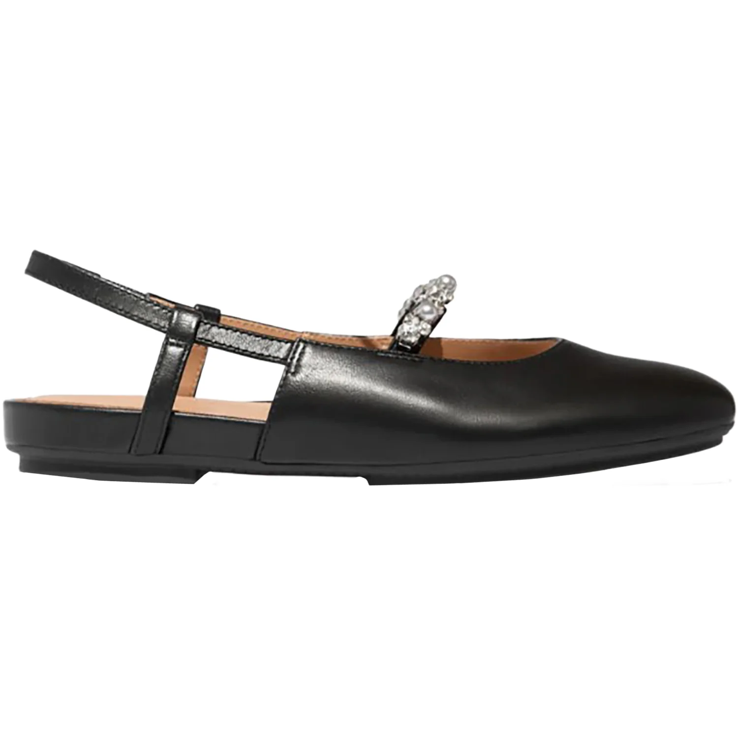 Fitflop Delicato Pearls-and-Crystal Slingback Women's Dress Flats Black