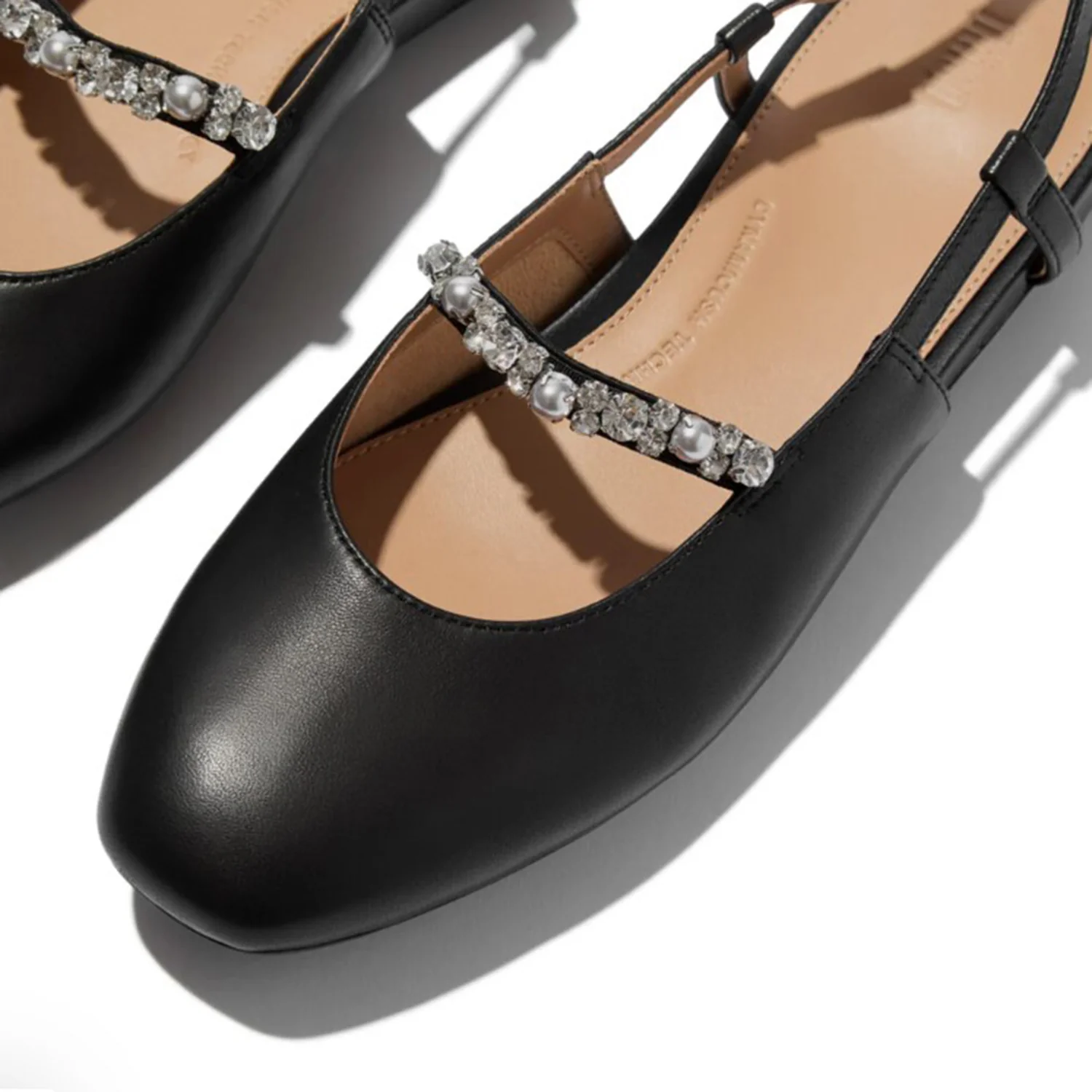 Fitflop Delicato Pearls-and-Crystal Slingback Women's Dress Flats Black - Image 5