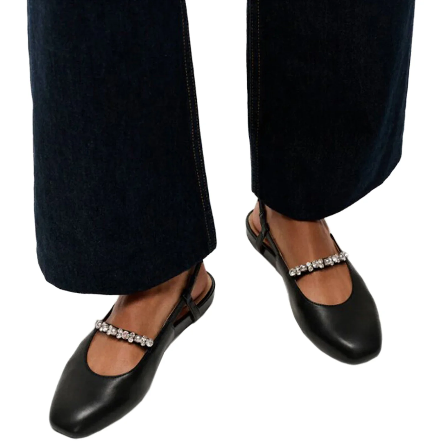 Fitflop Delicato Pearls-and-Crystal Slingback Women's Dress Flats Black - Image 6