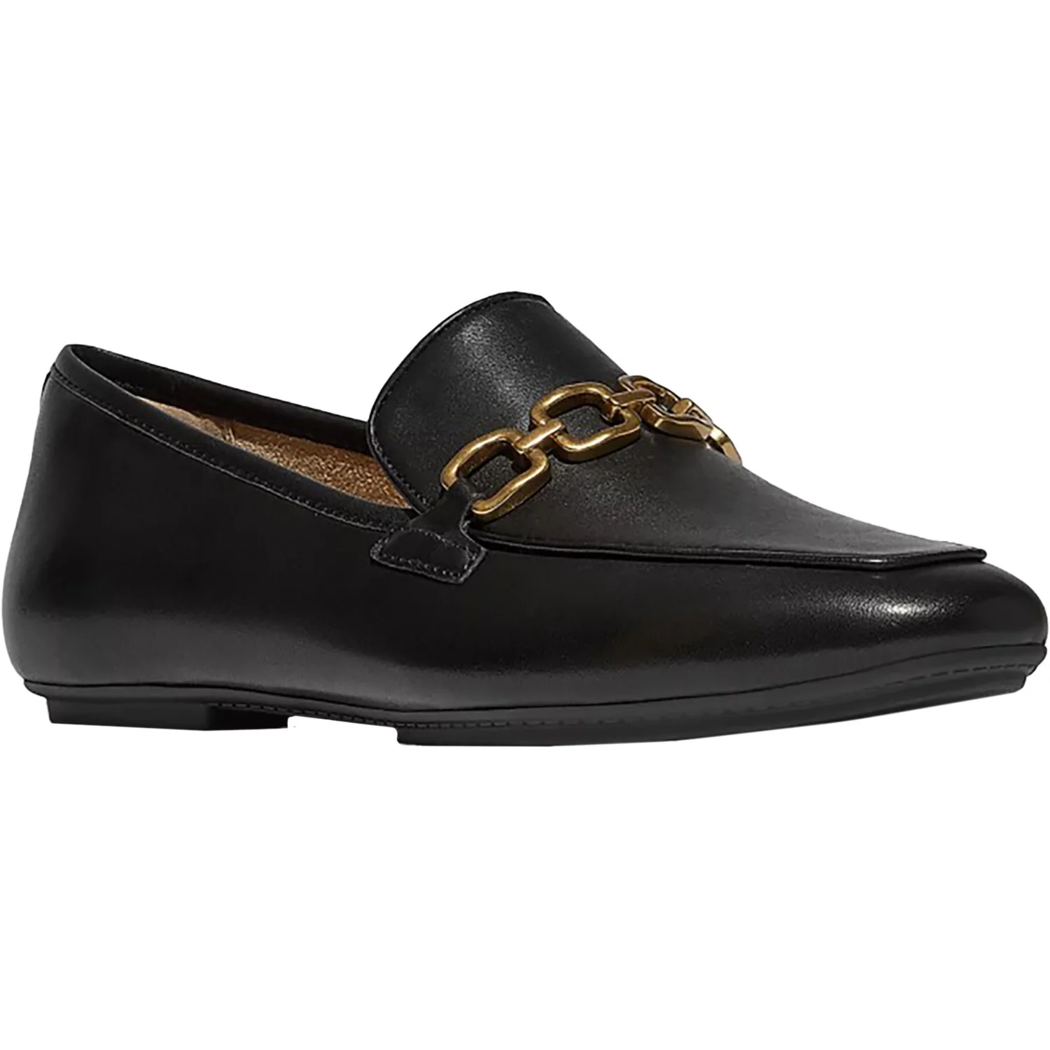Fitflop Delicato Square-Chain Soft Loafer Women's Dress Flats Black - Image 3