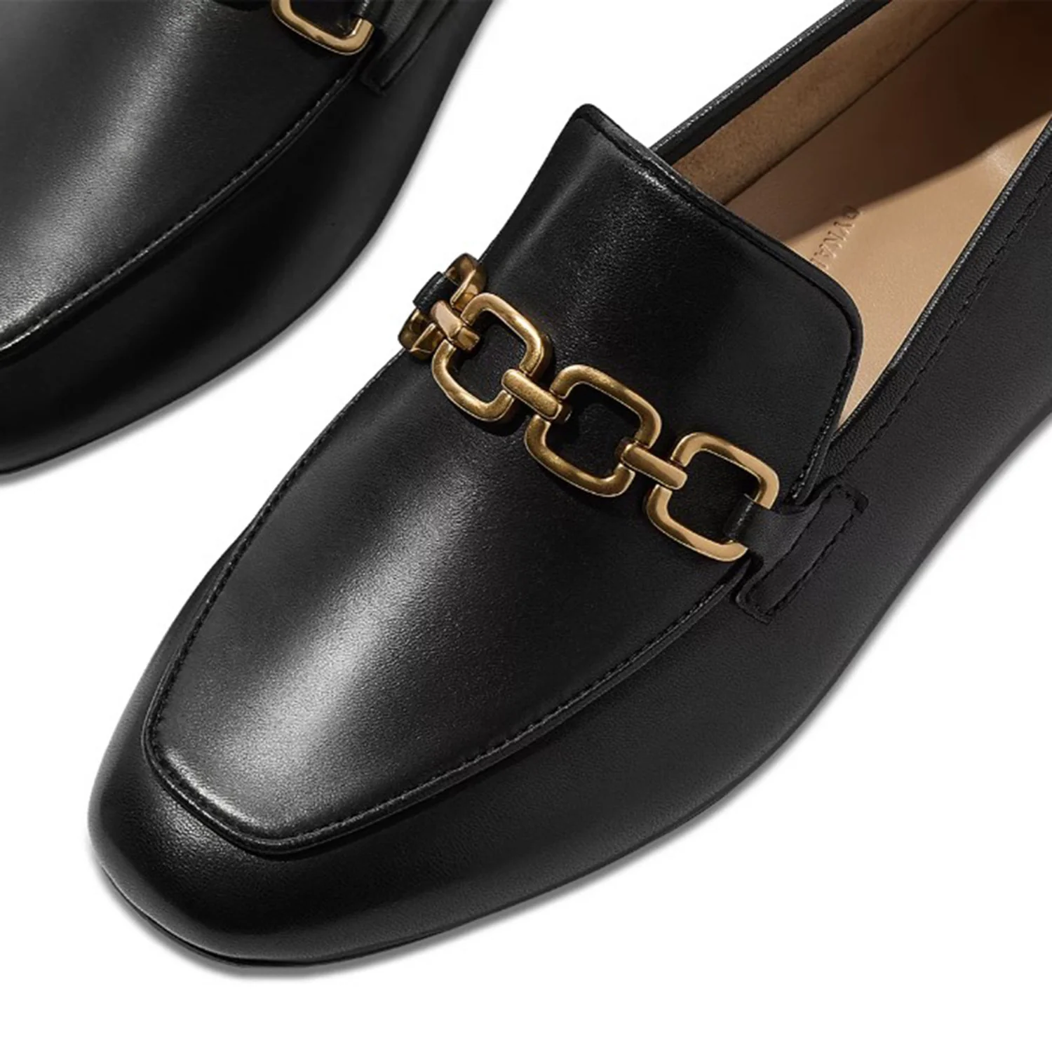 Fitflop Delicato Square-Chain Soft Loafer Women's Dress Flats Black - Image 4