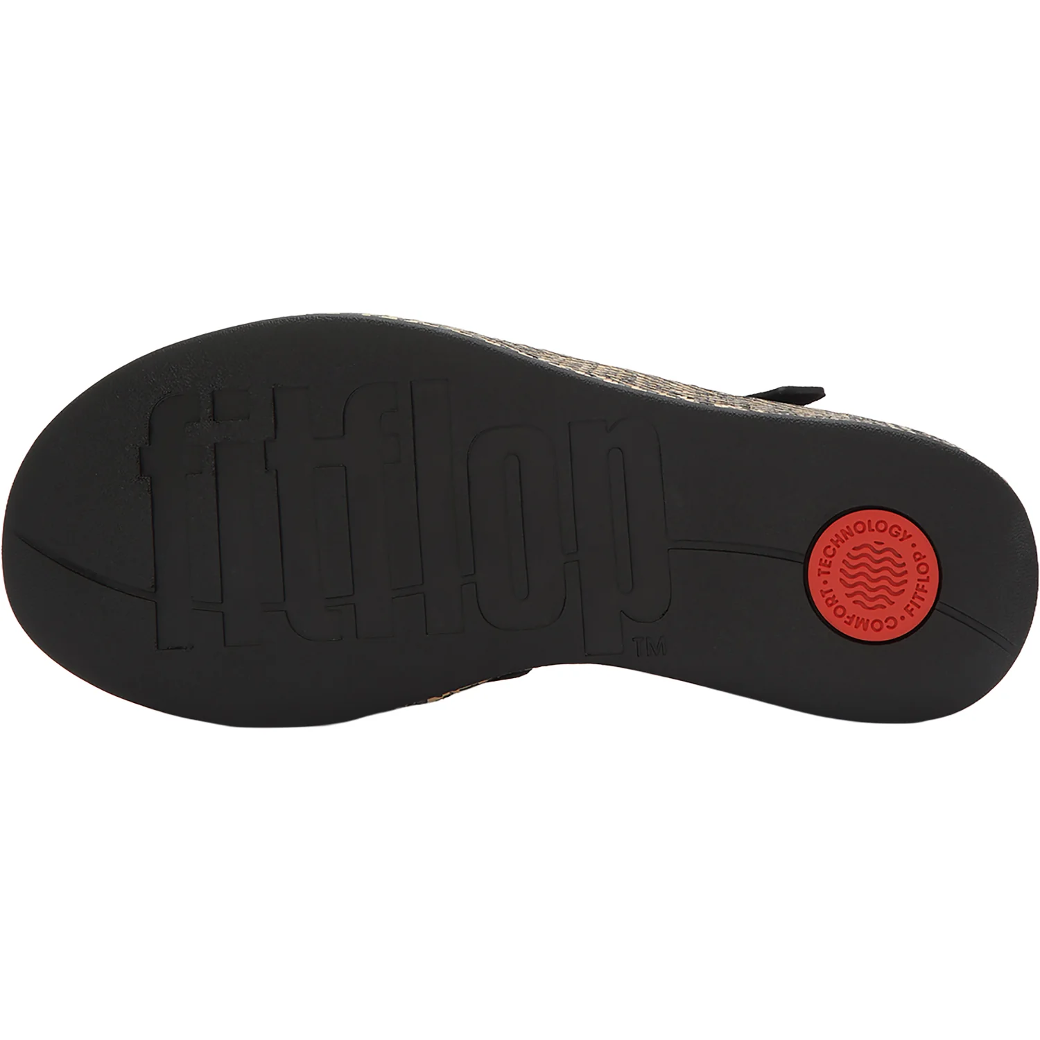 FitFlop Platfforms Graphic-Weave Fisherman Sandal Women's Wedge Sandals Black - Image 2