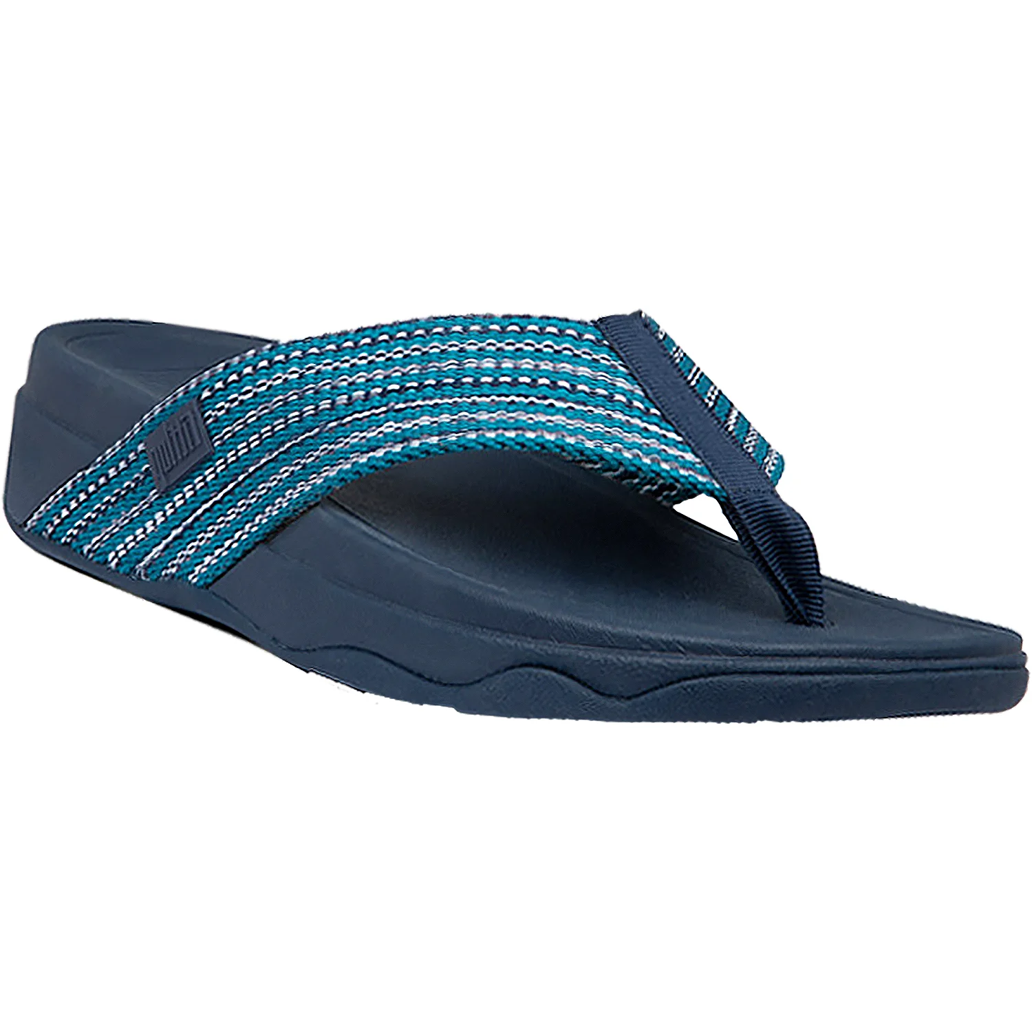 FitFlop Surfa Women's Flip Flopss Sandals Sea Blue Fabric - Image 3