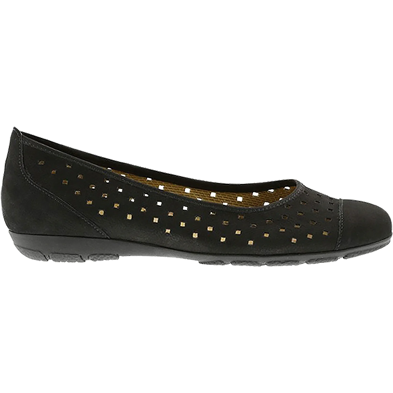 Gabor 416917 Women's Ballerina Flats Black Suede
