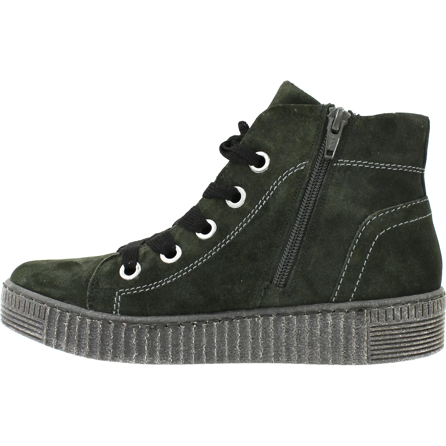 Gabor 9373531 Women's High Top Sneakers Anthracite Suede - Image 3