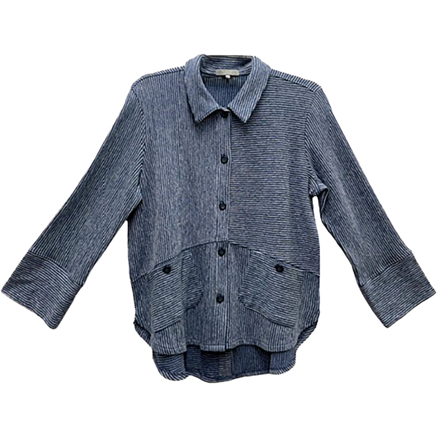 Habitat Carmel Stripe Button Front Shirt Women's Top Marine