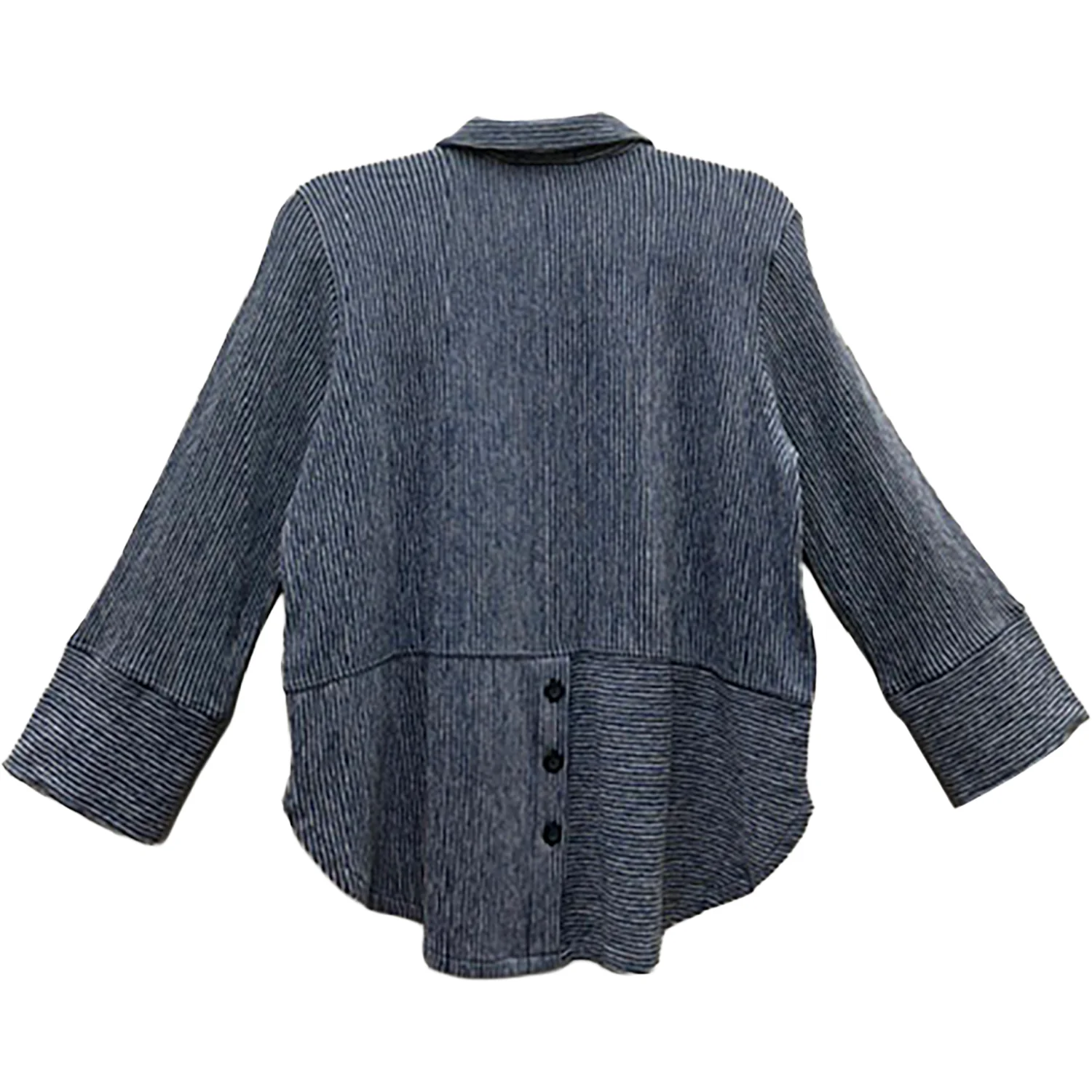 Habitat Carmel Stripe Button Front Shirt Women's Top Marine - Image 2