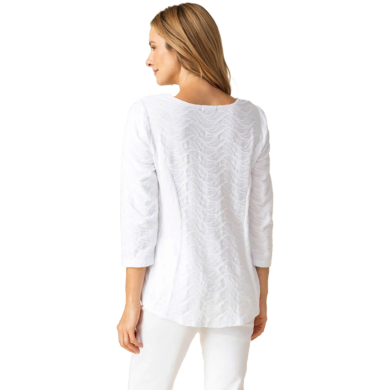 Habitat Cascade Built In Pocket Tee Women's Long Sleeve Top White - Image 2