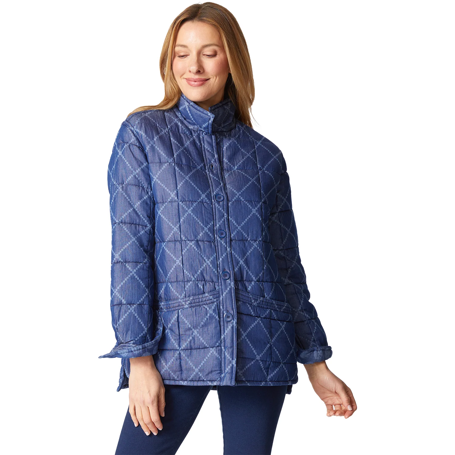 Habitat Cozy Quilt Chloe Shacket Women's Outerwear Denim - Image 2