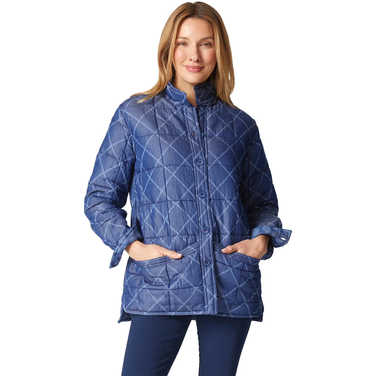Habitat Cozy Quilt Chloe Shacket Women's Outerwear Denim - Image 3