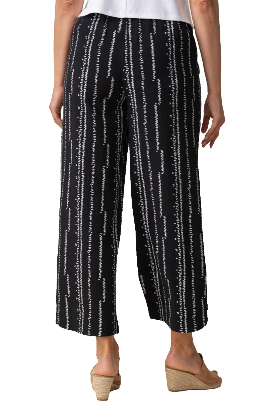 Habitat Crinkle Crepe Tulip Hem Crop Women's Pants Black - Image 3