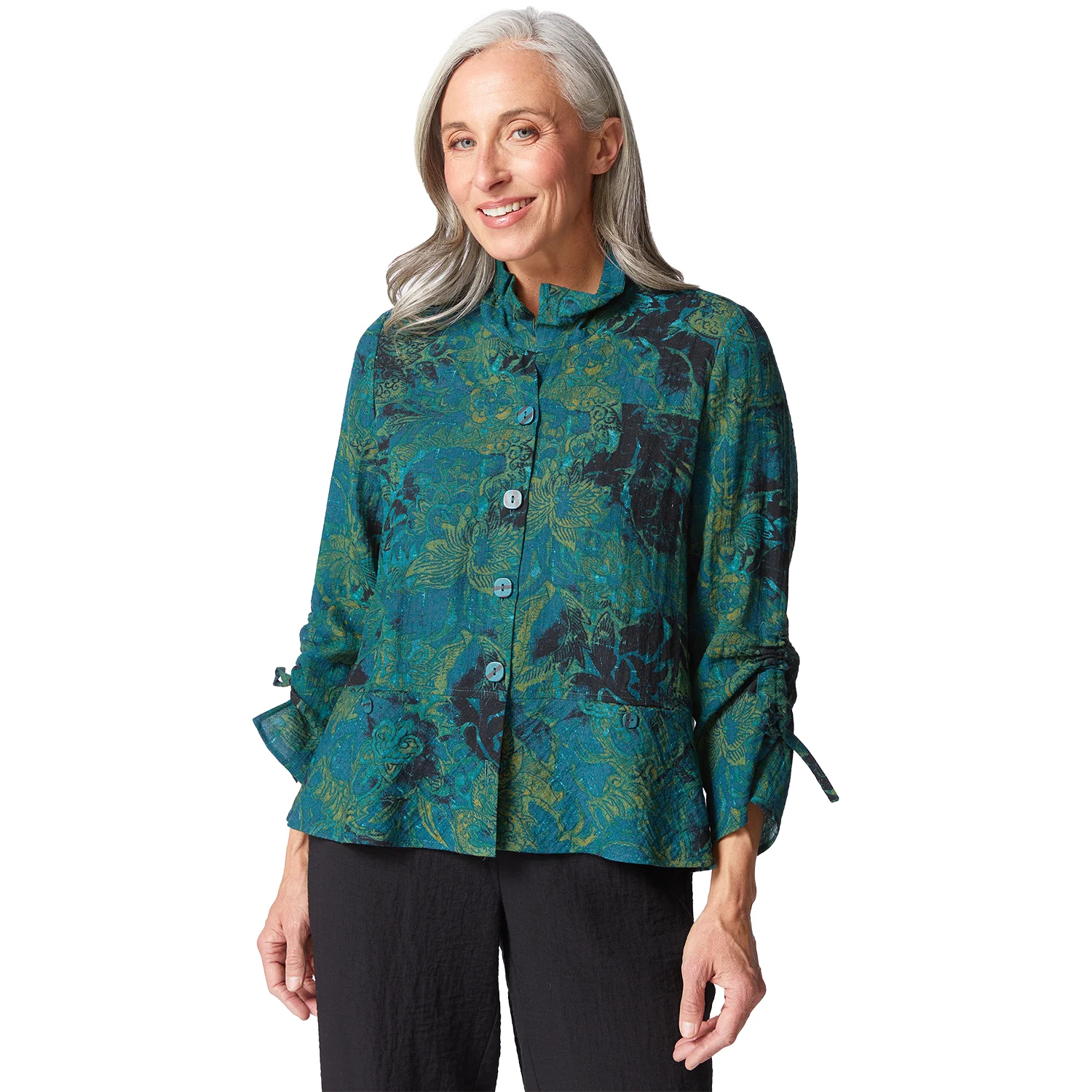 Habitat Express Travel Jacobian Floral Event Jacket Women's Outerwear Outdoor Everglade