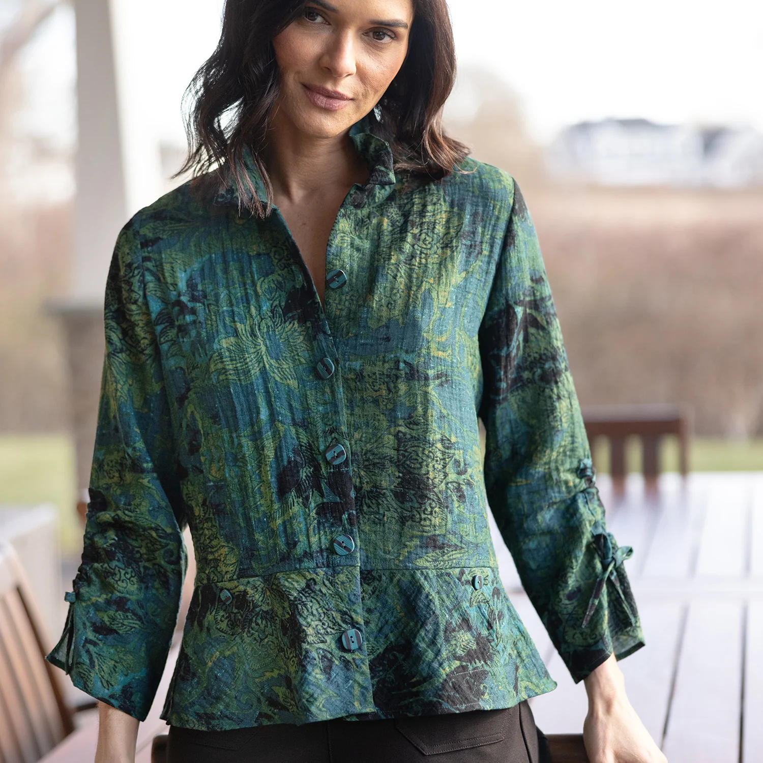Habitat Express Travel Jacobian Floral Event Jacket Women's Outerwear Outdoor Everglade - Image 4