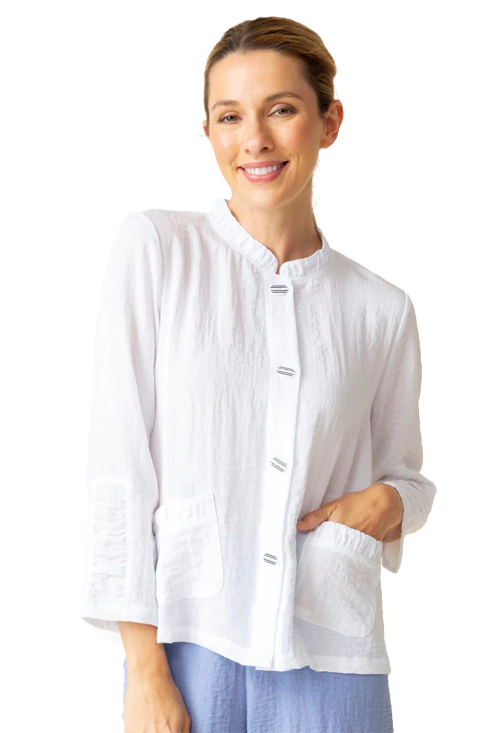 Habitat Express Travel Sld Event Jacket Women's Outerwear White - Image 2