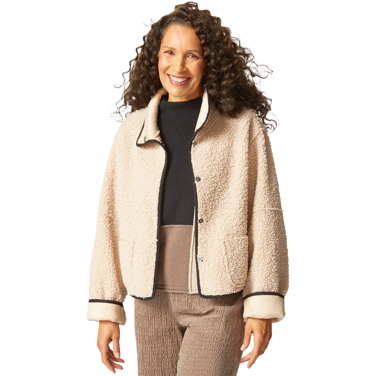 Habitat Faux /Sherpa Kiki Jacket Women's Outerwear Dove - Image 2