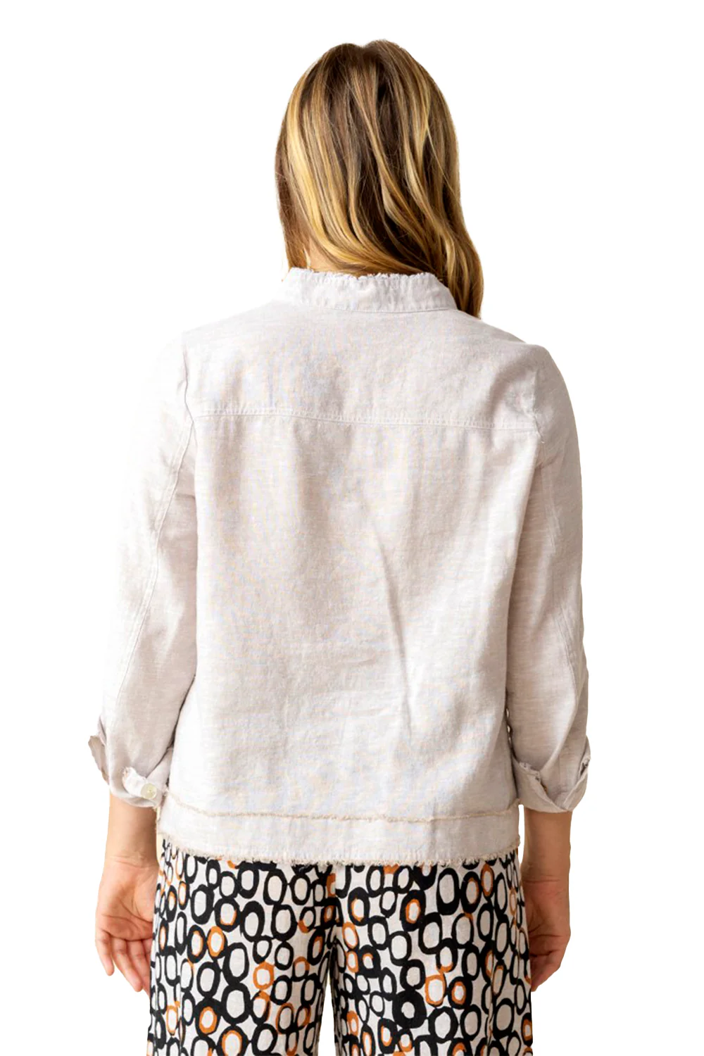 Habitat Linen Solid Summer Breeze Jacket Women's Outerwear Oatmeal - Image 2