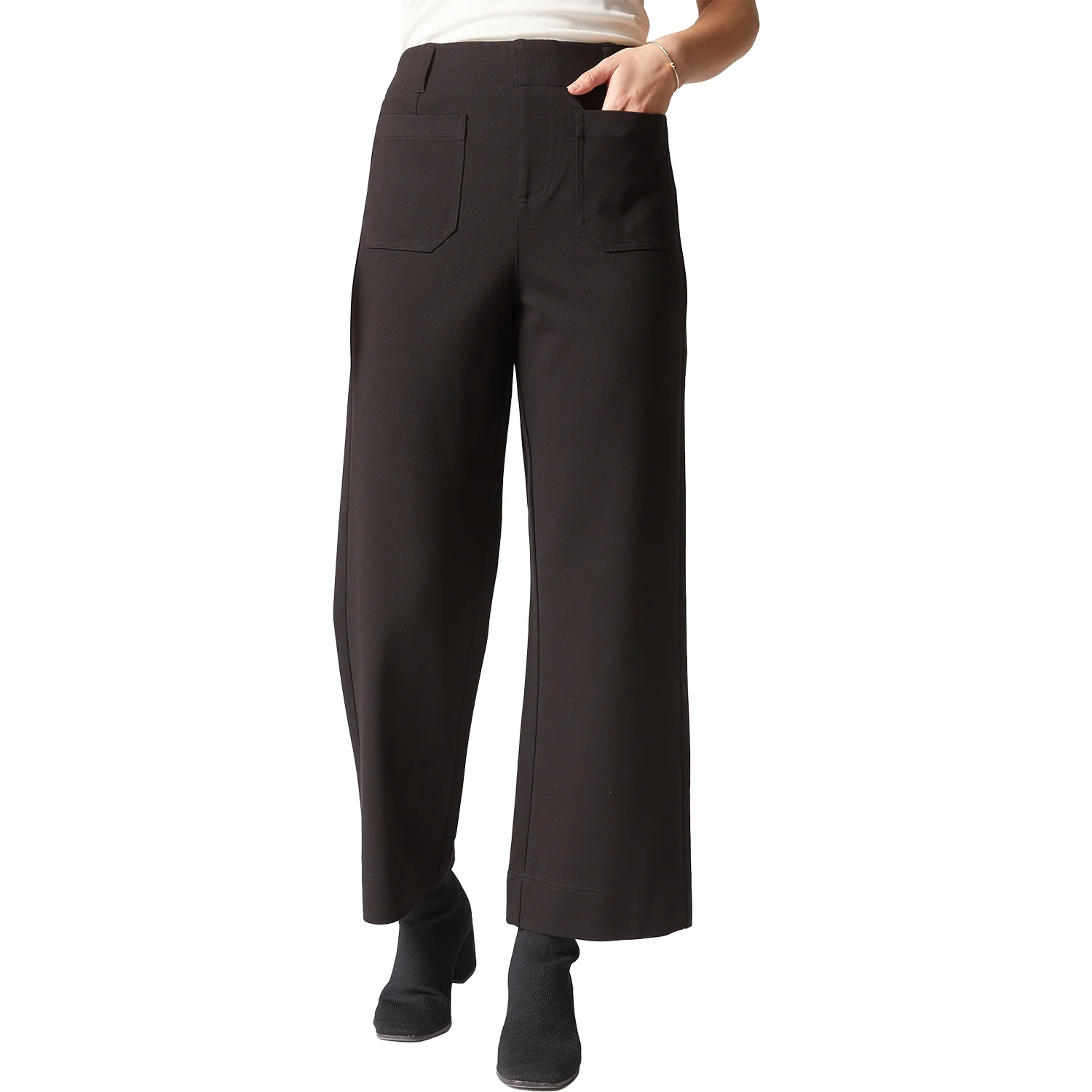 Habitat Luxe Ponte Flood Pant Women's Bottoms Pants Black - Image 2