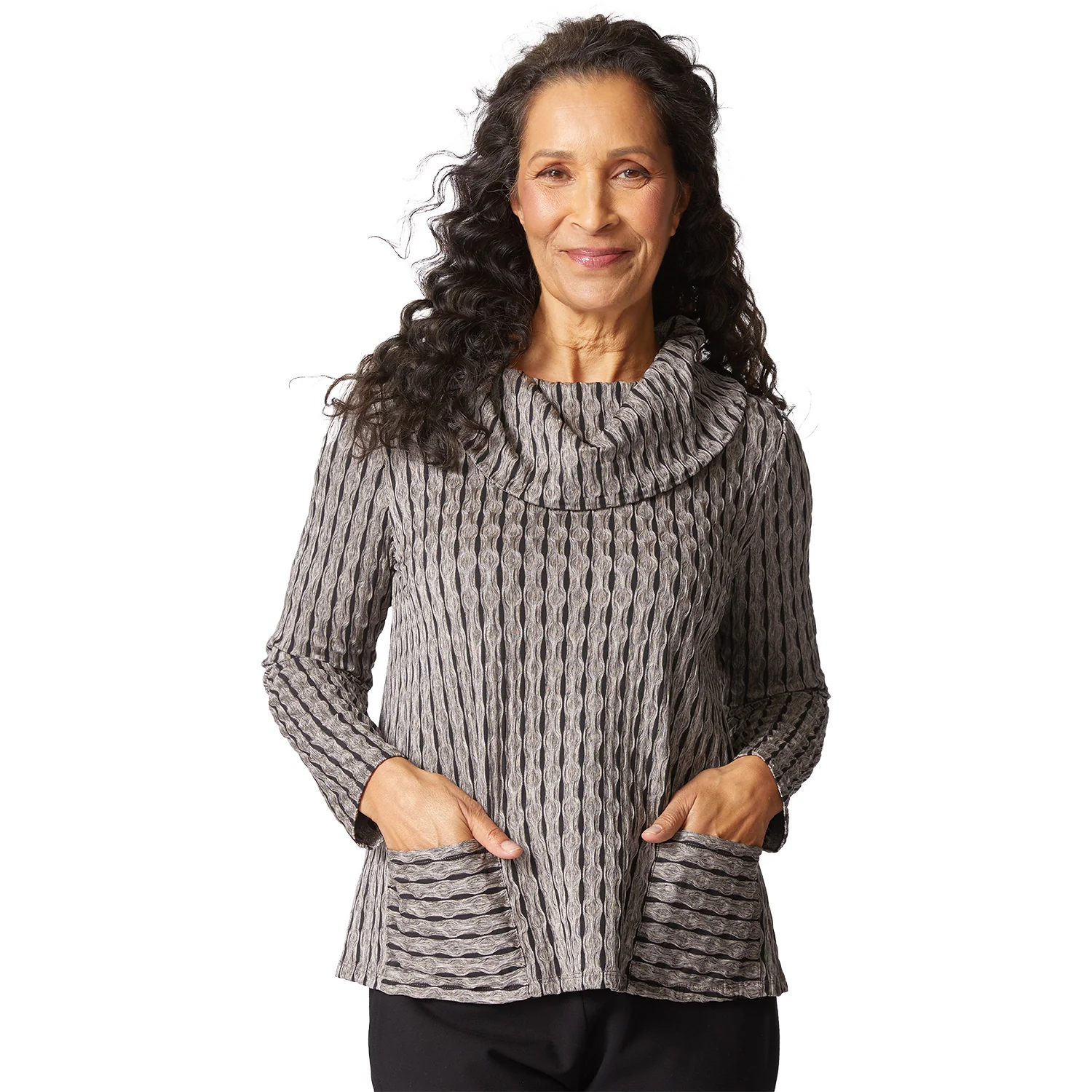Habitat NeWaterproofort Knit Pocket Top Women's Long Sleeve Top Driftwood