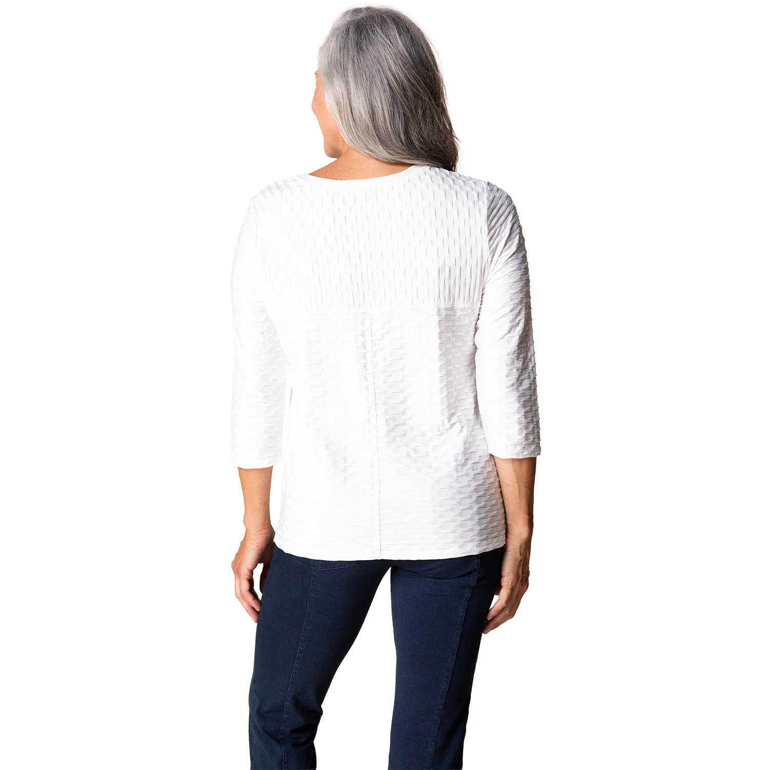 Habitat Newport Knit Seamed Top Women's Long Sleeve Top White - Image 2