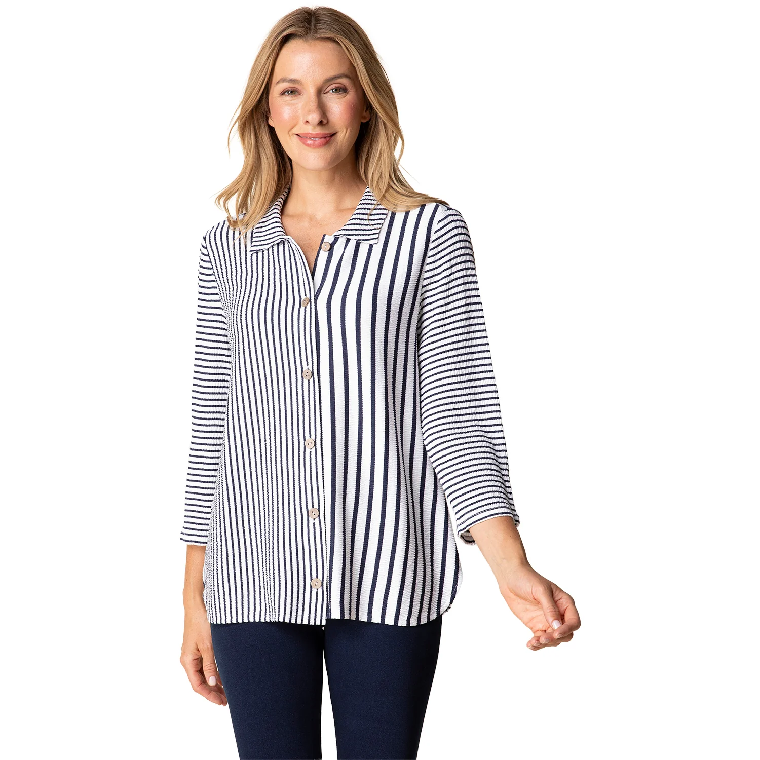 Habitat Next in Line Shirt Women's Long-Sleeve Top Navy