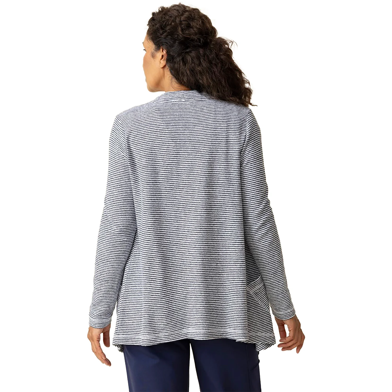 Habitat Pasadena Stripe Resort Cardigan Women's Long Sleeve Top Black - Image 3