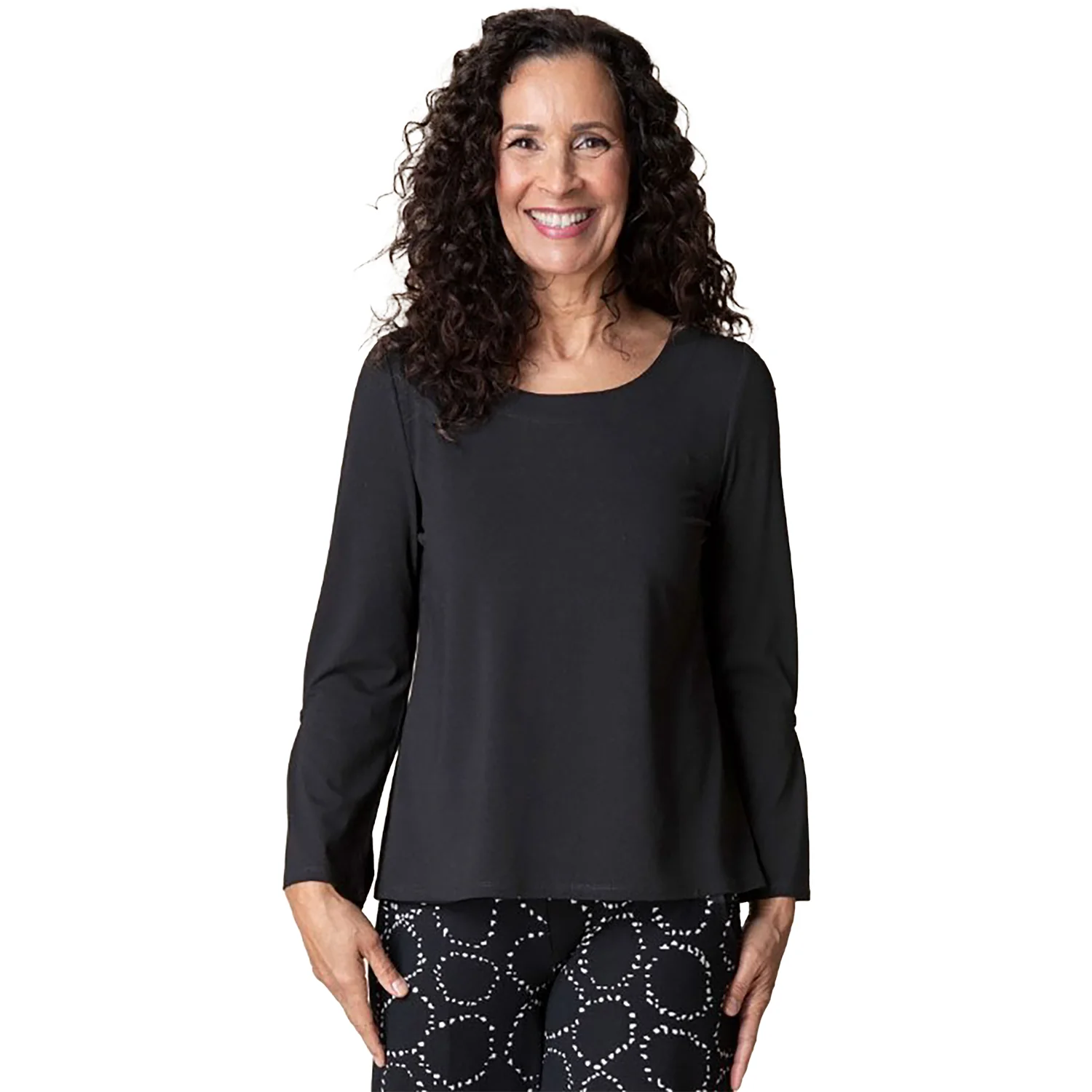Habitat Pleated Sleeve Tee Women's Top Black - Image 2