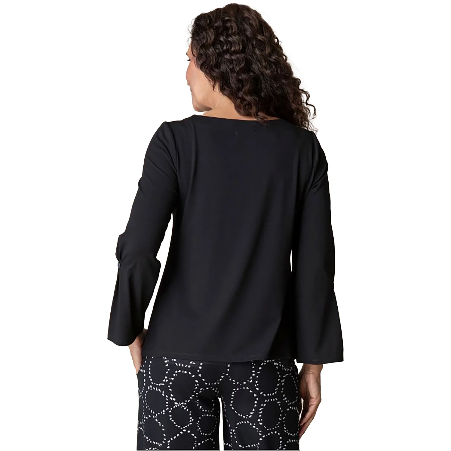 Habitat Pleated Sleeve Tee Women's Top Black - Image 3