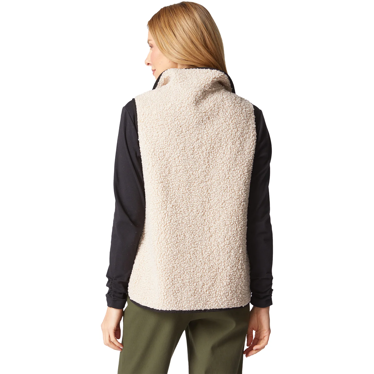 Habitat Reversible Faux /Sherpa Allie Vest Women's Outerwear Vests Dove - Image 3