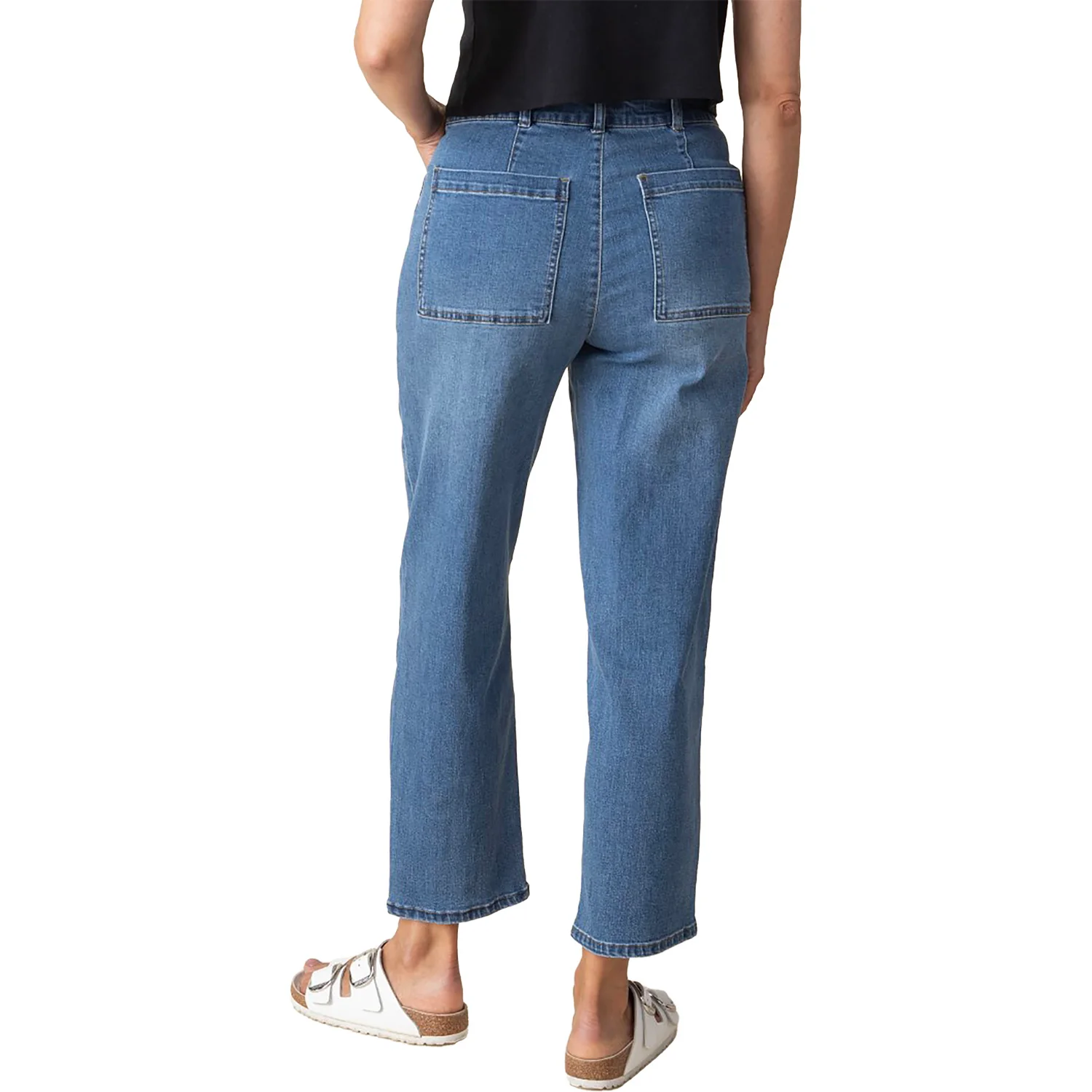 Habitat Stretch Denim Barrel Leg Women's Pants Medium Denim - Image 3