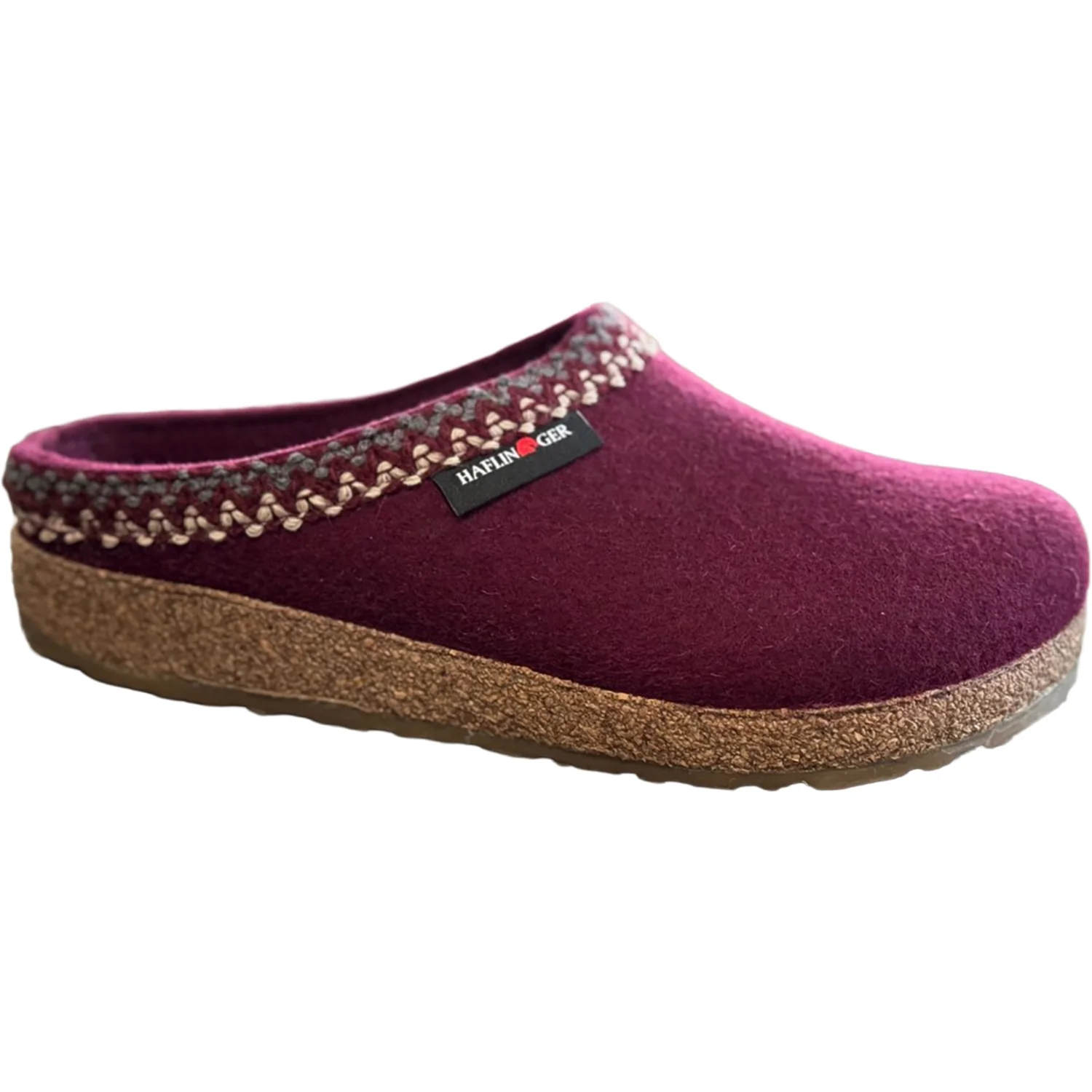 Haflinger ZigZag Women's Open Back Clogs Bordo