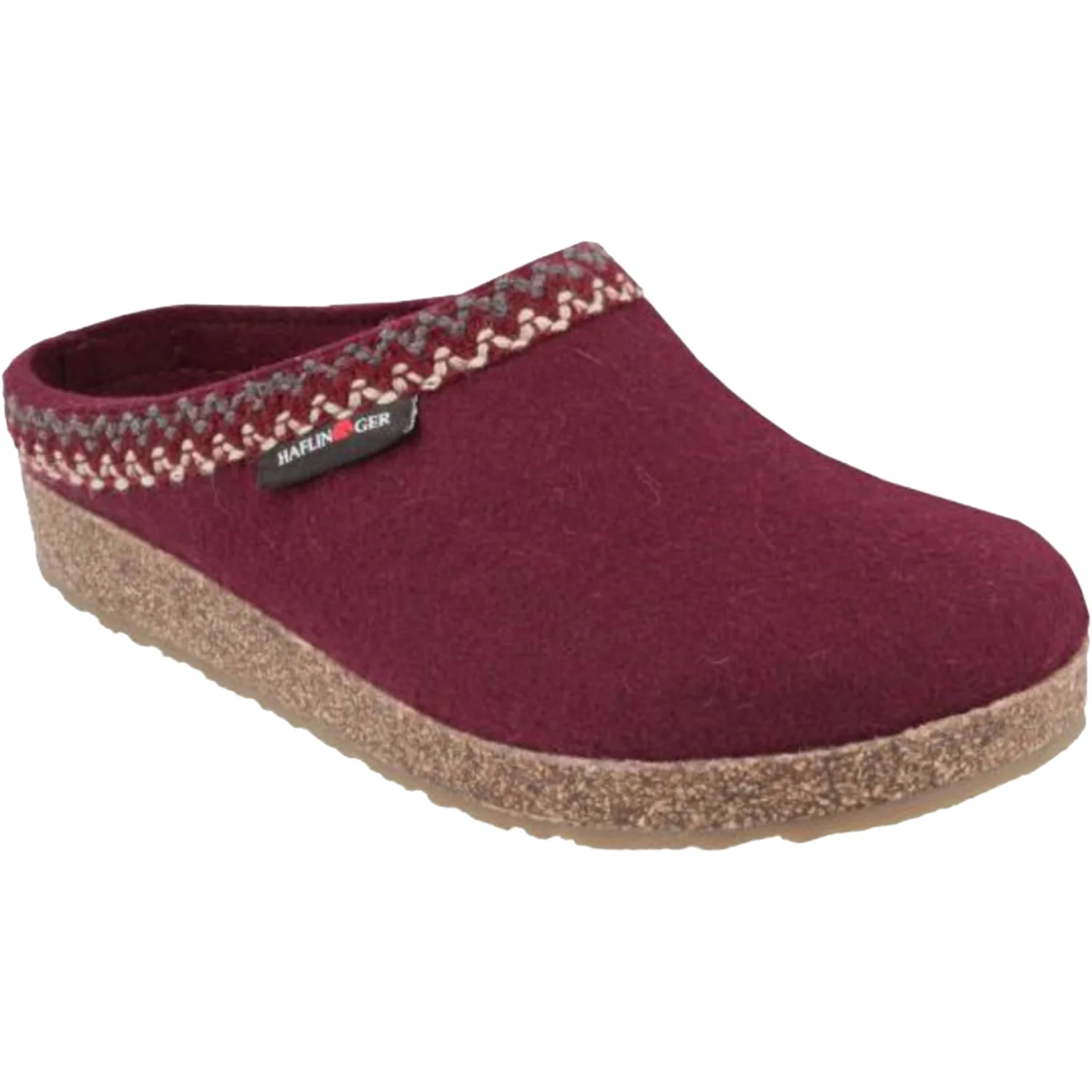 Haflinger ZigZag Women's Open Back Clogs Bordo - Image 2