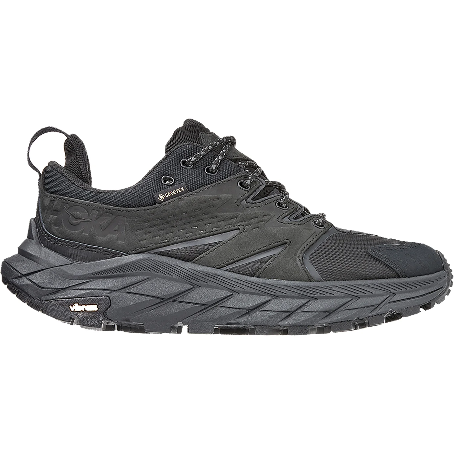Hoka Anacapa Low GTX Women's Waterproof Shoes Black/Black Nubuck