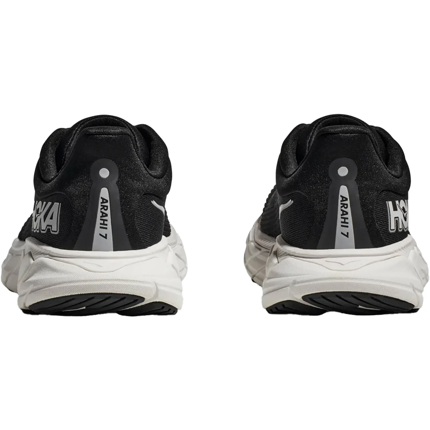 Hoka Arahi 7 (Stability Support) Women's Running Shoes Black/White Mesh - Image 3