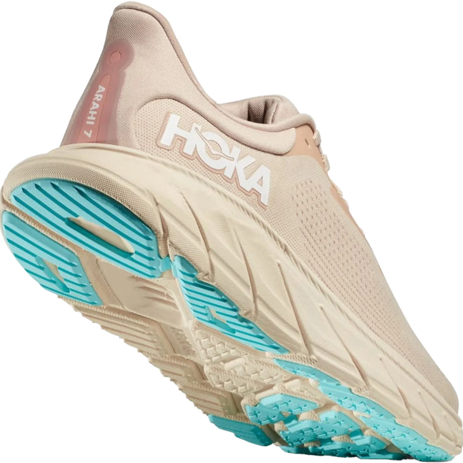 Hoka Arahi 7 (Stability Support) Women's Running Shoes Vanilla/Cream Mesh - Image 4