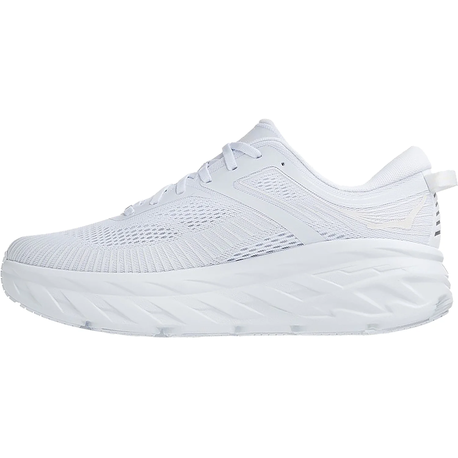 Hoka Bondi 7 (Neutral Support) Women's Running Shoes White/White Mesh - Image 3