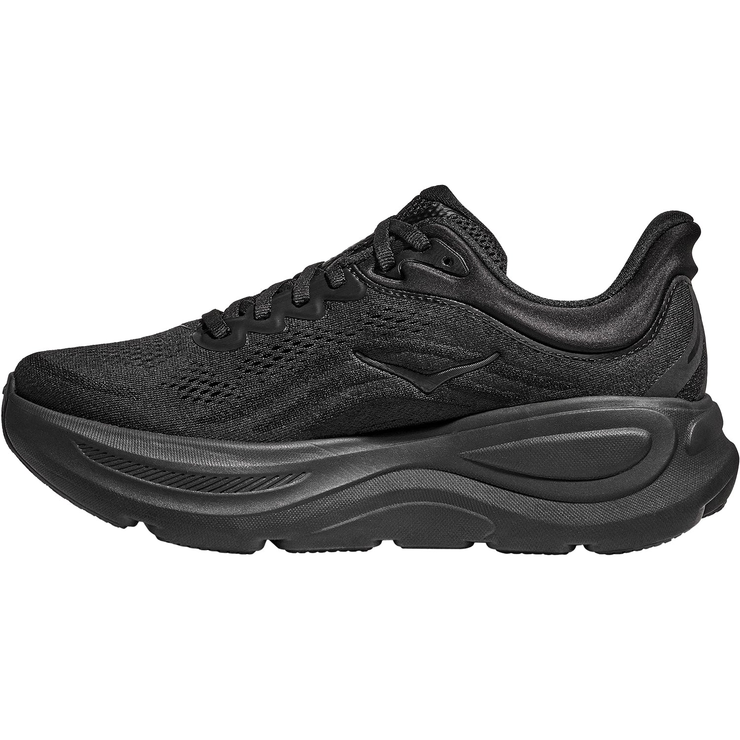 Hoka Bondi 9 (Neutral Support) Women's Athletic Shoes Black/Black Mesh - Image 3