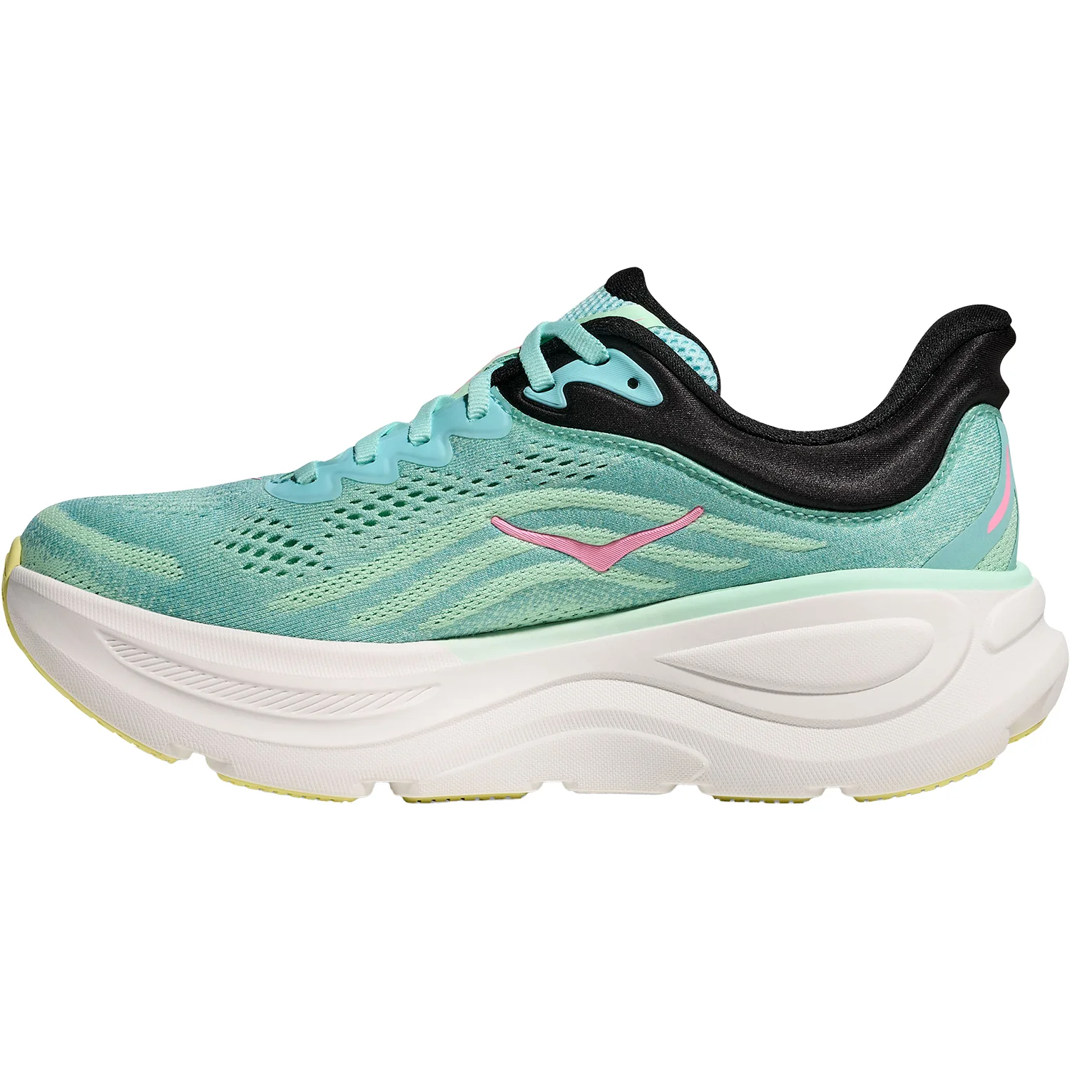 Hoka Bondi 9 (Neutral Support) Women's Athletic Shoes Blue Spark/Mint Fluorite Mesh - Image 3