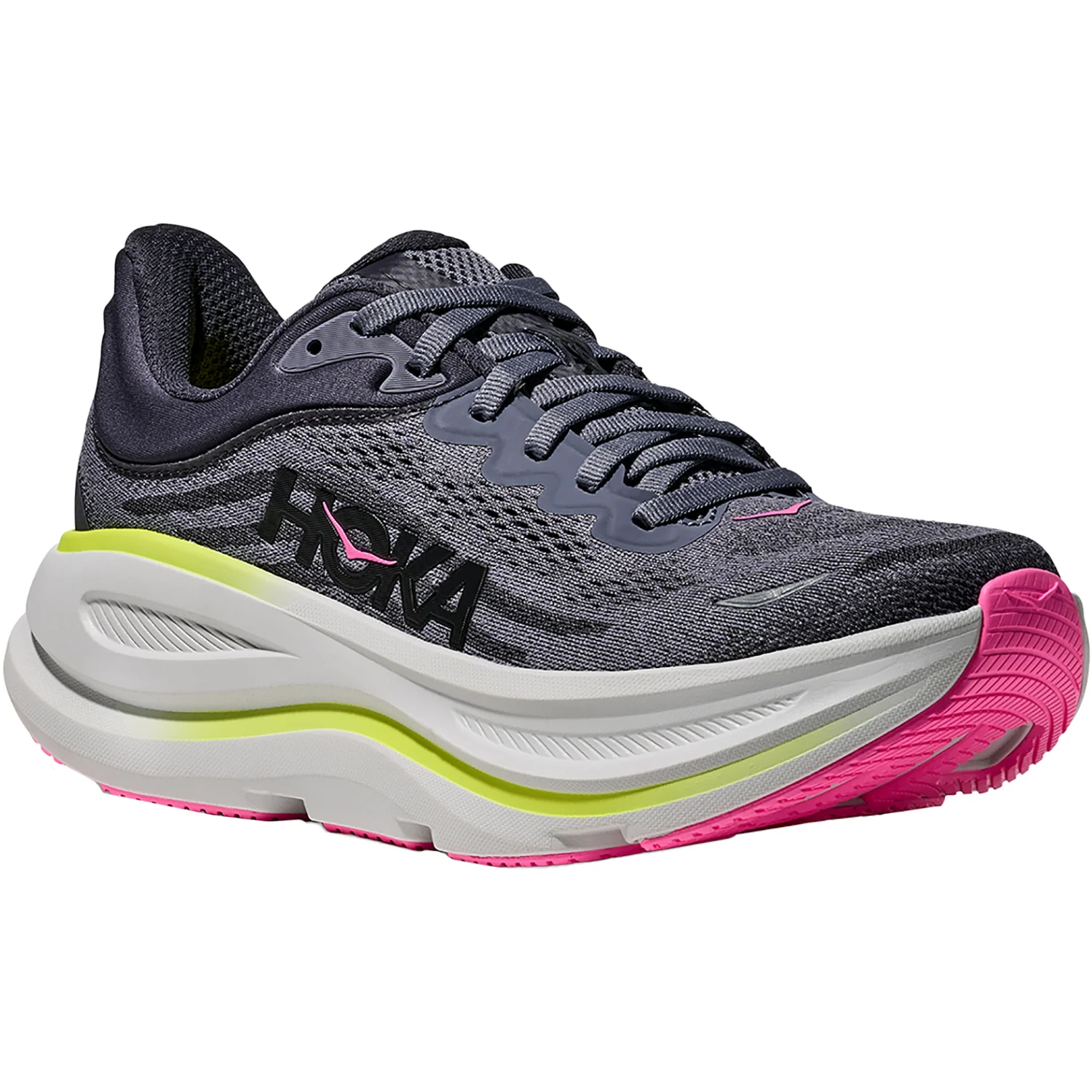 Hoka Bondi 9 (Neutral Support) Women's Athletic Shoes Charcoal Grey/Grey Skies - Image 5
