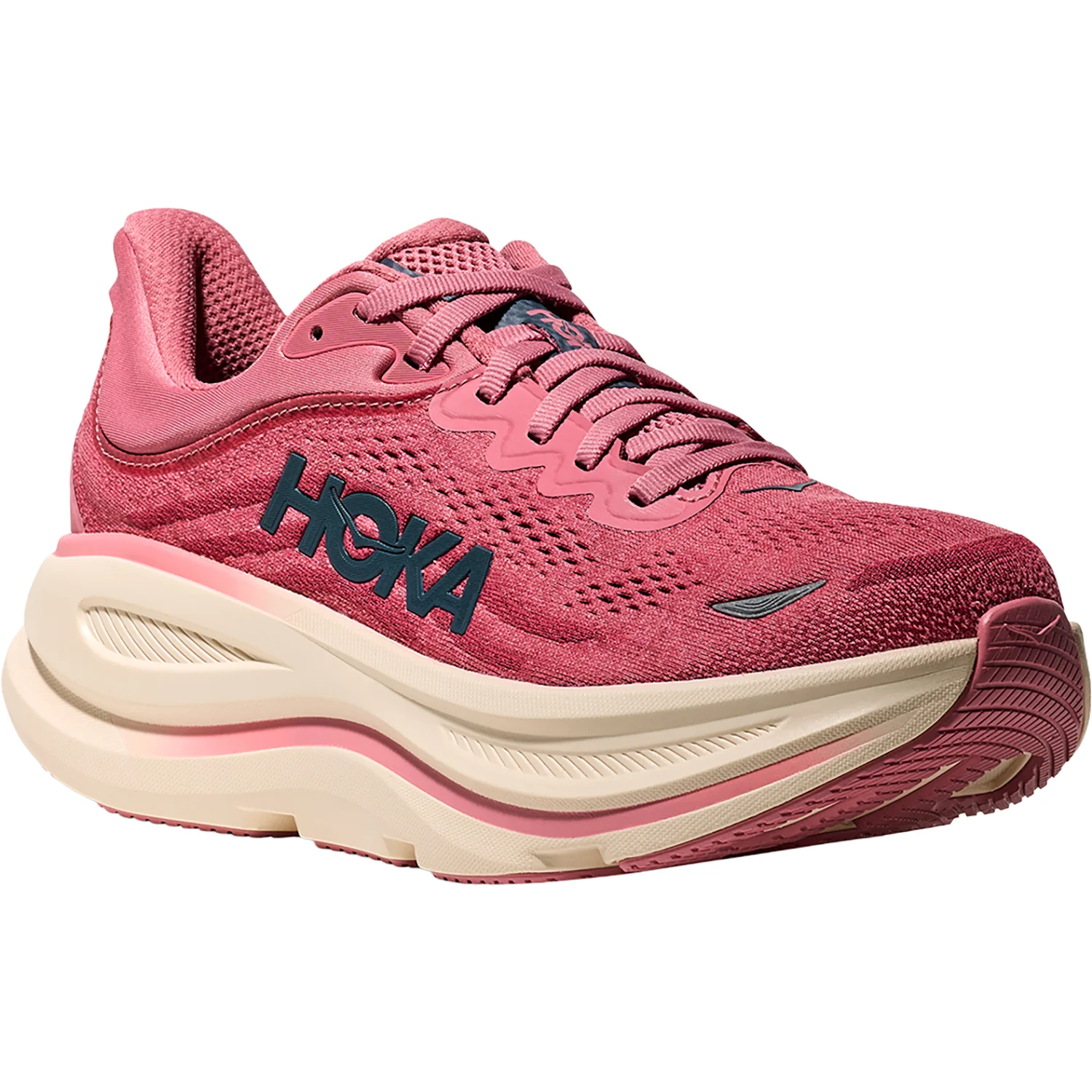 Hoka Bondi 9 (Neutral Support) Women's Athletic Shoes Lingonberry/Cranberry - Image 5