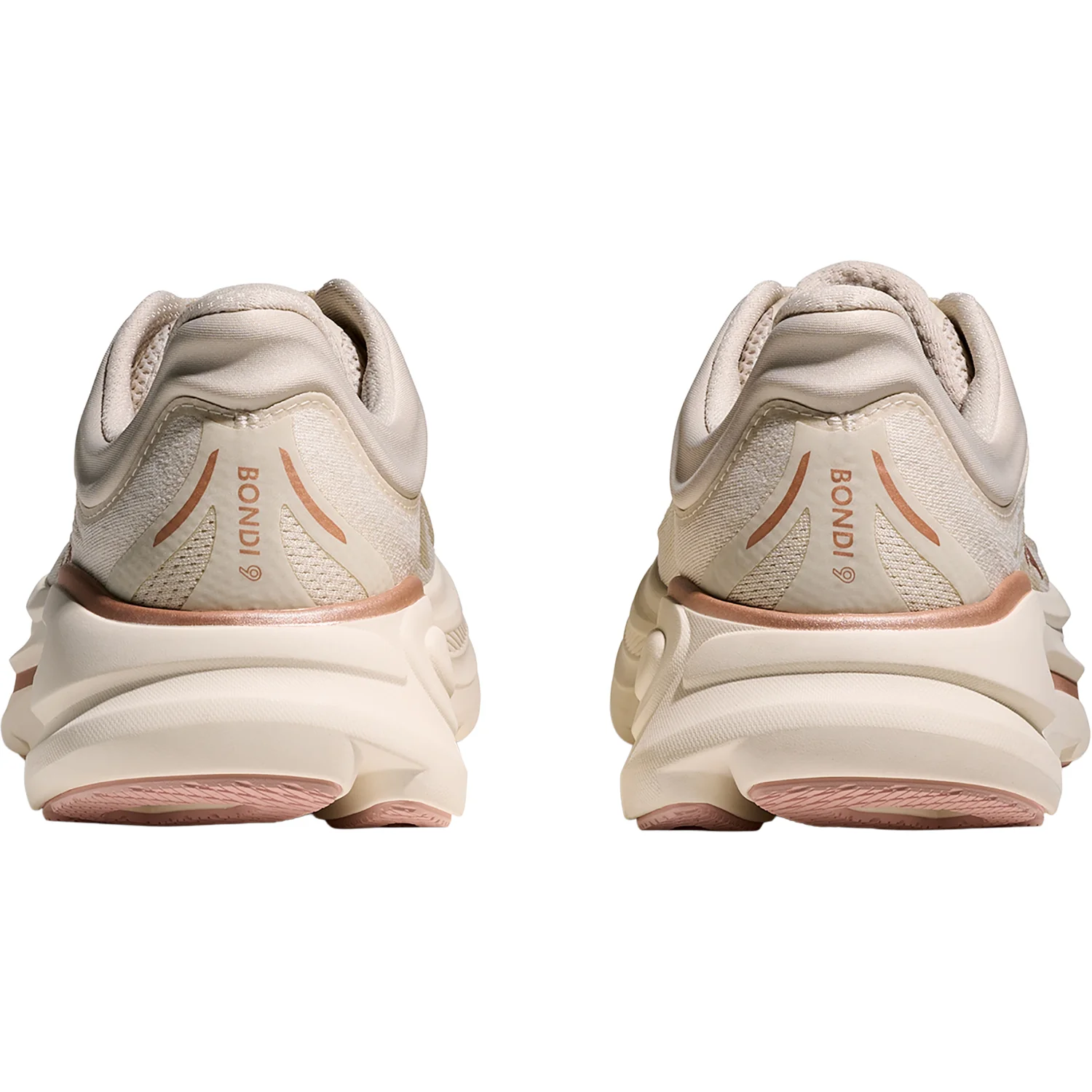 Hoka Bondi 9 (Neutral Support) Women's Athletic Shoes Oat Milk/Rose Gold - Image 6