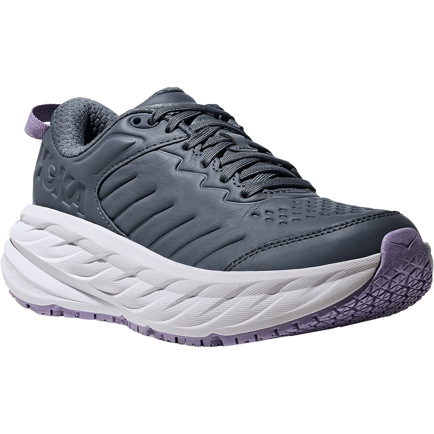 Hoka Bondi SR (Neutral Support) Women's Athletic Shoes Faded Navy/Berry Patch - Image 5